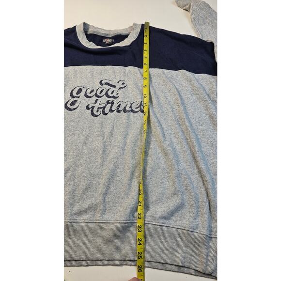 Aerie happy camper good times fleece lined slub sweater warm winter S nostalgia - Picture 7 of 8